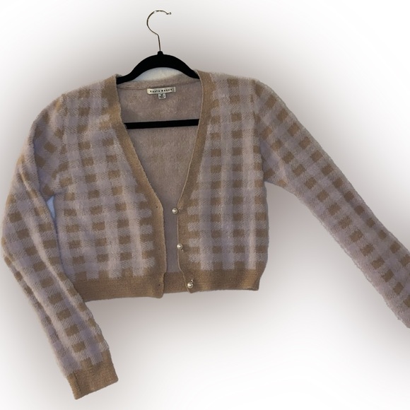 Haute Monde Checkered Cardigan - Picture 2 of 14